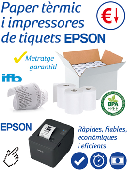 Rotlles de paper tèrmic i impressores de tiquets