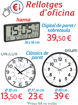 Rellotges clàssics i digital en promoció