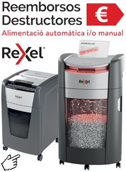 Destructores REXEL amb promo reembors