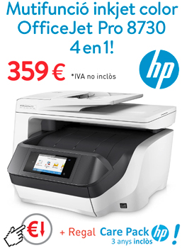 Mutifunció inkjet color OfficeJet Pro 8730 4 en 1!