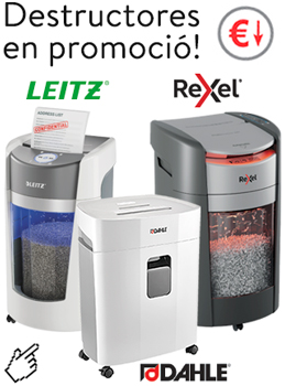 Destructores REXEL-LEITZ-DAHLE en promoció
