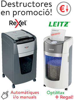 Destructores REXEL-LEITZ en promoció