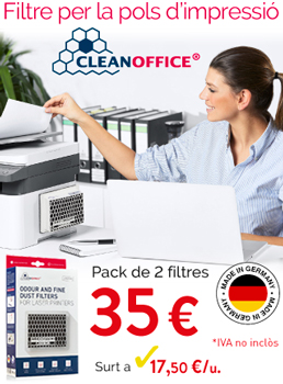 Filtre per a la pols d'impressió per a un aire net a l'oficina