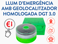 Llum emergència DGT3.0 Geolocalitza homologada