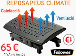 Reposapeus Fellowes Climate. Escalfor i ergonomia