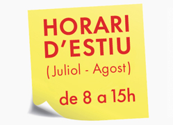 VACANCES I HORARI D'ESTIU - JULIOL I AGOST