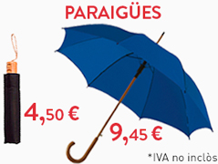 Paraigües grans i plegable