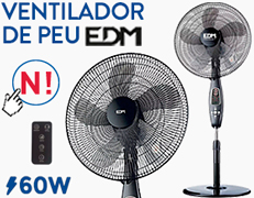Ventilador de peu amb comandament