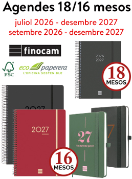 Agendes i calendaris de 18 i 16 mesos 2026-2027