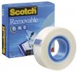 Cinta adhesiva invisible Scotch Magic removible. 
Mida 19 mm x 33 m.