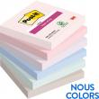 Bloc de notes SUPER STICKY Post-it mida 48 x 48 mm.
Amb adhesiu superfort per a...