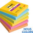 Bloc de notes SUPER STICKY Post-it mida 48 x 48 mm.
Amb adhesiu superfort per a...