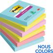 Bloc de notes SUPER STICKY Post-it mida 48 x 48 mm.
Amb adhesiu superfort per a...