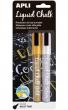 Retolador pissarra negra APLI Liquid Chalk - DUO