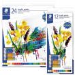 Aquarel·les 12 colors Staedtler Noris Club. 
Capsa amb tapa transparent abatib...