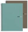 Quadern Notebook-4 ecològic amb   tapes de cartró reciclat. Espiral amb cobert...
