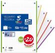 Recanvi 120 fulls amb banda de color i 4 forats. Paper 90 g quadriculat 5 mm. 12...