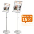 Faristol portacartell de peu<br> A4 i A3
