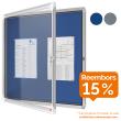 Vitrina de feltre.  Marc d’alumini. Porta abatible amb vidre de seguretat de 4...