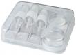 Set de viatge amb estoig de plàstic PET transparent amb tancament amb clic. Mid...