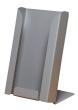 Display metàl·lic per a tríptics de sobretaula de color gris. Inclou protecto...