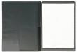 Carpeta portabloc de PVC negre. 
Bloc i butxaca interior amb targeter. 
Suport...