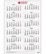 Calendari mural anual 2 cares. Amb caselles amb espai per a les anotacions en un...