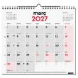Calendari enquadernat amb espiral i ganxo per penjar
a la paret. Paper 120 g. C...