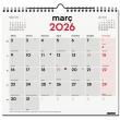 Calendari enquadernat amb espiral i ganxo per penjar
a la paret. Paper 120 g. C...