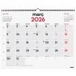 Calendari paret dual amb números grans en una cara i espai per anotar a les cas...