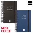Agenda OPAQUE Dia Pàgina.  Tapes  semiflexibles de polipropilè opac i espiral....