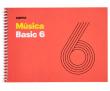 Quadern de música espiral Basic 6. 50 pàgines amb pentagrama de 9 mm (6 per p...