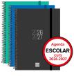 Agenda Espir amb tapa de polipropilè i espiral.  
Paper 70 g Dia pàgina i 80...