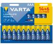 Piles alcalines LR03/AAA<br> VARTA PROMO 14+6