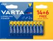 Pack 24 piles (6 blisters) de piles alcalines LR02/AAA (1,5 volts) Varta High En...