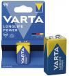 Blíster 1 pila alcalina 6LR61 (9 volts) Varta High Energy.