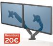 Braç suport amb pinça <br>2 monitors FELLOWES