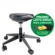 Tamboret amb rodes Leitz Ergo Comfort amb seient triangular d’escuma de doble...