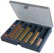  
Portamonedes de plàstic amb 8 columnes i tapa. 
Mida 23,5 x 18,5 x 3,5 cm ...